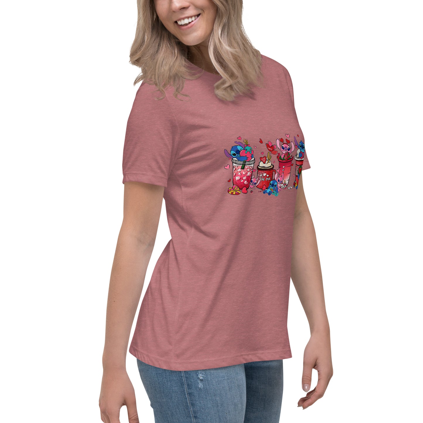 Women's Relaxed T-Shirt - Valentine Cup Set Display