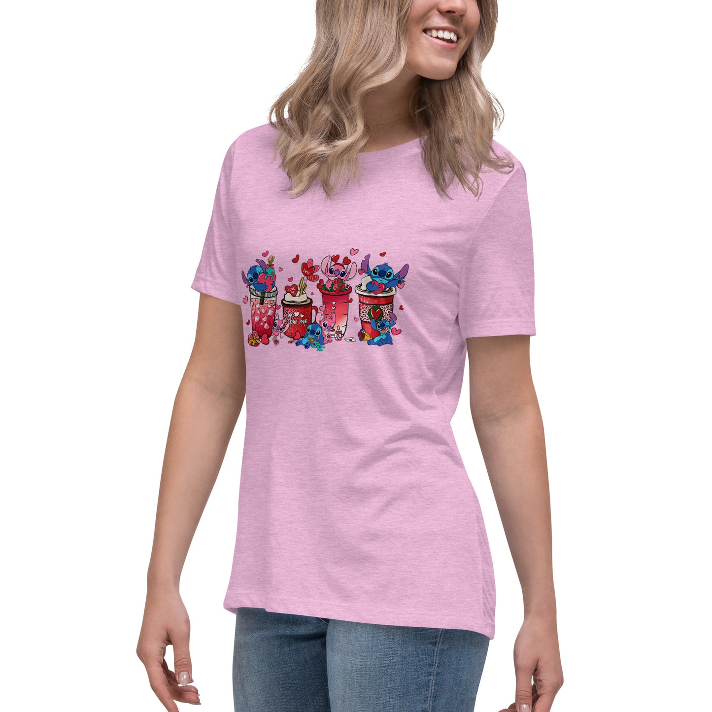 Women's Relaxed T-Shirt - Valentine Cup Set Display