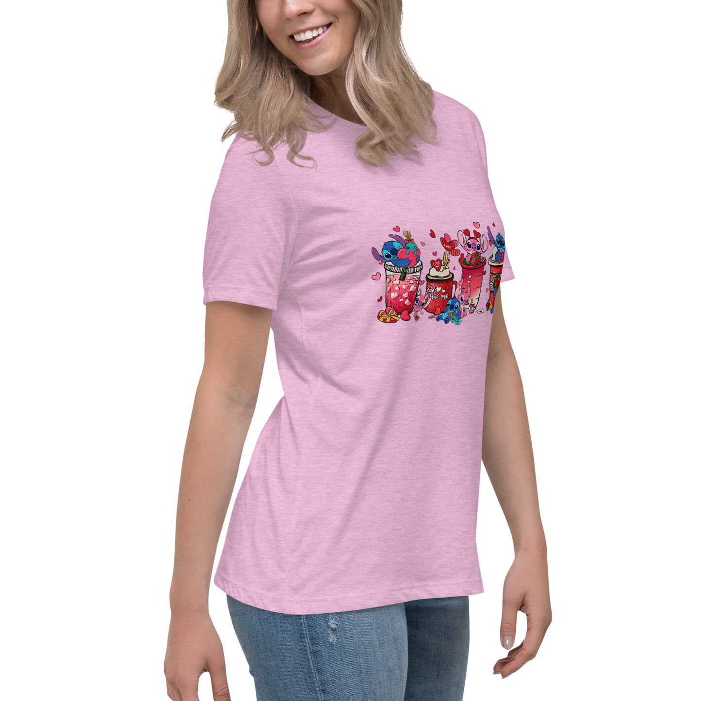 Women's Relaxed T-Shirt - Valentine Cup Set Display