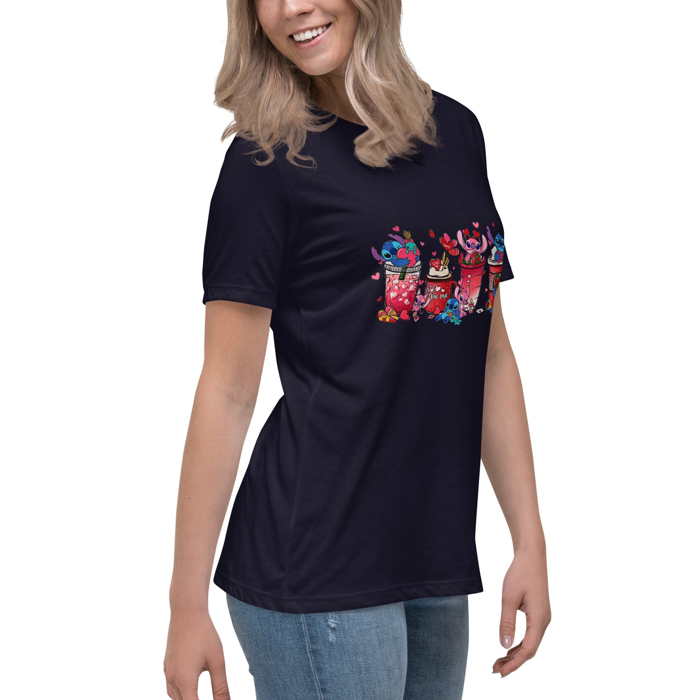 Women's Relaxed T-Shirt - Valentine Cup Set Display