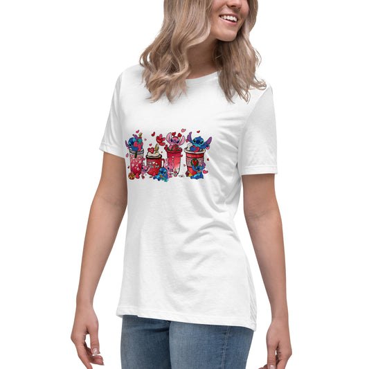 Women's Relaxed T-Shirt - Valentine Cup Set Display