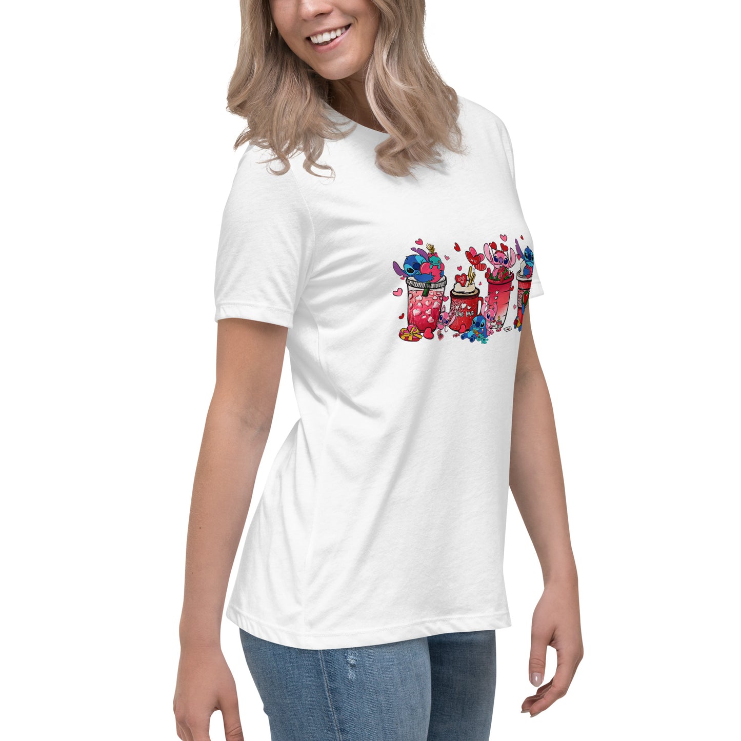 Women's Relaxed T-Shirt - Valentine Cup Set Display